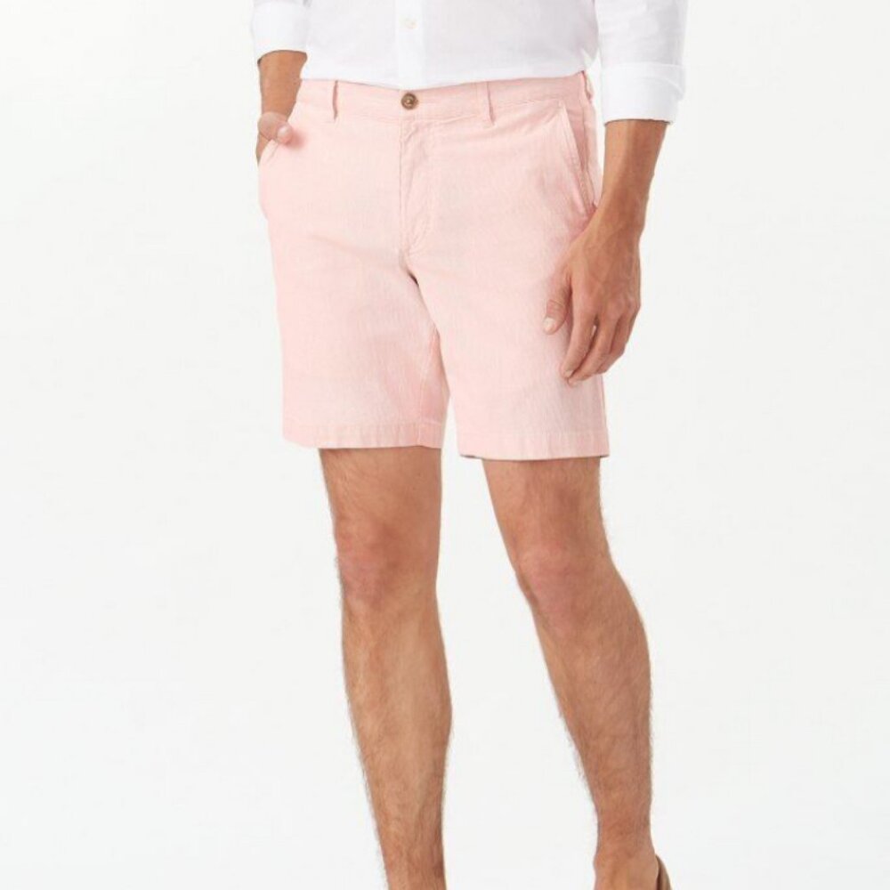 Tommy Bahama Menorca Striped Shorts Stripe 8-Inch Chino Shorts Nectar 28